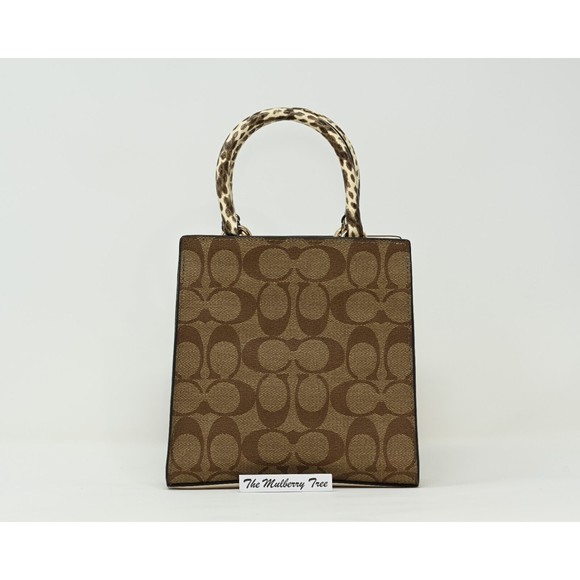 COACH PEPPER Mini Crossbody Signature Canvas Snakeskin Leather C7227 NWT $378 - Picture 5 of 16